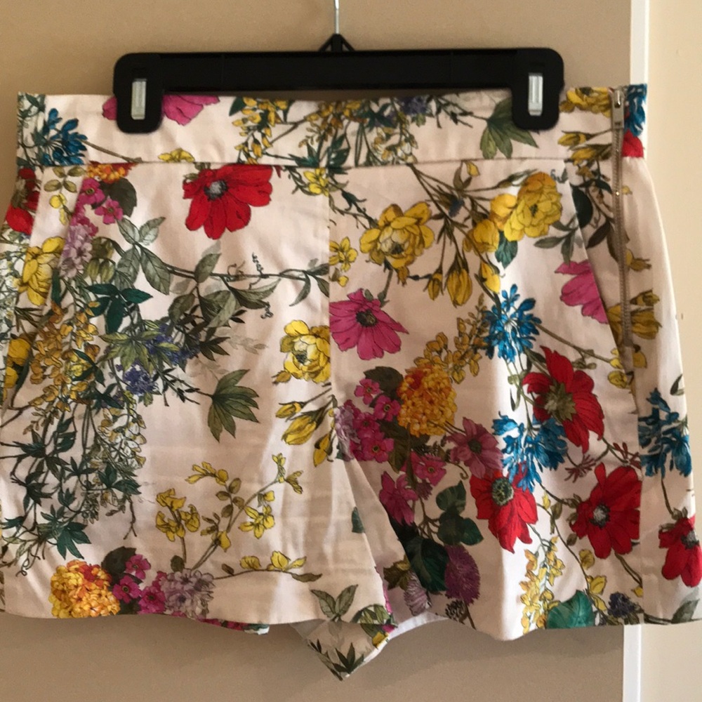 Zara flower printed shorts